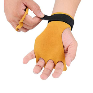 Soporte de Muñeca de Cuero para Levantamiento de Pesas, Agarre para Barra Alta, Protector de Palma Ajustable con Cierre de Gancho y Bucle, Unisex, para Entrenamiento de Fuerza - Product Image 4
