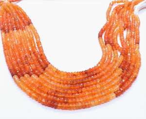 Cuentas facetadas de cornalina natural con efecto de sombra, 4-4.5 mm, cuentas de piedra preciosa de cornalina de 13 pulgadas para fabricación de joyas, venta al por mayor a granel - Product Image 4