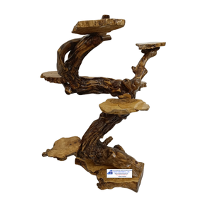 Árbol para Gatos de Madera Natural de Dos Niveles, Poste Rascador Moderno para Gatos de Interior, Hecho en Vietnam - Product Image 2