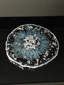 <b>Epoxy</b> <b>Resin</b> Geode Coaster Set Handmade Eco-Friendly Hand-painted Customizable Color & Size Home Decor - Product Image 5