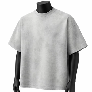 T-shirt décontracté en coton à manches courtes pour homme, style vintage, streetwear, coupe oversize, écologique, idéal pour l'été - Product Image 3