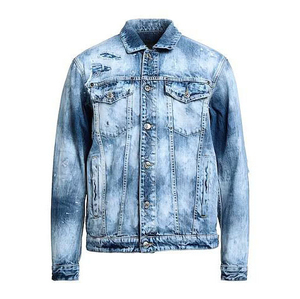 Free Shipping Men's Slim <b>Denim</b> <b>Jacket</b> High Street Style Customizable Quick Dry Breathable Eco-Friendly Stonewashed High Quality - Product Image 1