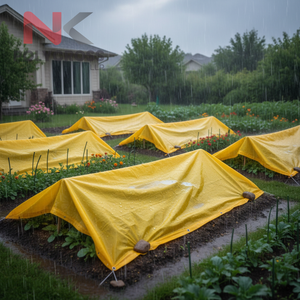 Bâche de jardin en plastique résistante aux déchirures et imperméable, grande taille, pour protection contre la pluie - Product Image 4