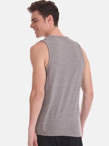 Camiseta sin Mangas Gris para Hombre, Cuello Redondo Estampado, Ropa Casual, Material de Algodón Transpirable - Product Image 4