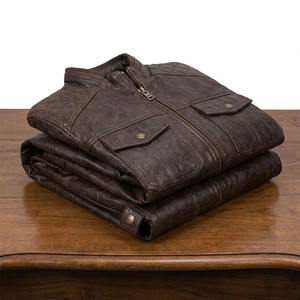 Ventes en gros de vestes en cuir d'agneau véritable pour hommes KADIA, imperméables et coupe-vent, manteaux d'hiver en cuir pour hommes, vestes de motard personnalisées - Product Image 5