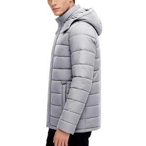 Chaqueta de Otoño de Alta Calidad con Capucha, Cortavientos, Cuello Alto, Logotipo Personalizado, Negra, Lisa, Estilo Urbano, con Cierre, Transpirable para Hombre - Product Image 3