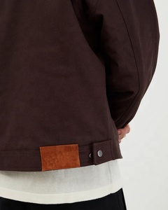 Custom Design Cotton Work <b>Jacket</b> Embroidered Full Zip up Oversize Vintage Washed Denim Work <b>Jacket</b> For Men - Product Image 5