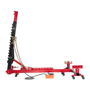 Raddrizzatore per telai auto 6T in acciaio, attrezzatura per riparazione auto con pompa idraulica a pedale da 6000 PSI e montante girevole - Product Image 1