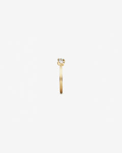 Anillo de Oro Sólido de 14K con Tres Diamantes Cultivados en Laboratorio, Corte Brillante, Clásico, Minimalista, con Baño de Rodio, Certificado IGI, para Mujer, Ideal para Bodas y Fiestas - Product Image 4
