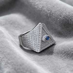 Classic 925 Sterling <b>Silver</b> VVS Moissanite Diamond Hip Hop <b>ring</b> <b>Statement</b> Jewelry Men's Luxury Bling <b>Ring</b> - Product Image 3