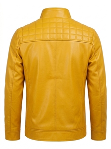 Veste en simili cuir pour homme, fermeture éclair intégrale, style décontracté, pour l'extérieur et le quotidien - Product Image 2