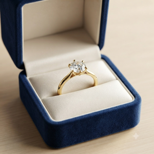 แหวนเพชรทรงบริลเลียนท์ทันสมัย SHRAMAN DIAMOND แหวนหมั้นเพชรทรงโซลิแทร์ชุบทอง 10K ประดับเพชรแบบหนามเตย สำหรับงานแต่งงาน - Product Image 5