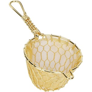 New Arrival Gold Metal Tea Strainer With Fine Mesh And <b>Hook</b> Handle For Loose Leaf Brewing Kitchen <b>Tool</b> - Product Image 1
