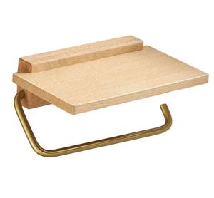 Porte-papier toilette en bois de qualité supérieure, style rustique, design artisanal - Product Image 3