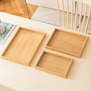 Bandeja de Servir Rectangular Moderna Hecha a Mano de Madera de Acacia para Sala de Estar, Cocina, Hotel y Restaurante - Bandeja para Comida, Bocadillos, Pan y Café - Product Image 3