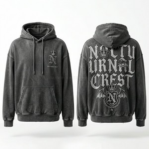 Sudadera con capucha verde salvia personalizada con cremallera, estilo urbano, lavado ácido, para hombre, con estampado gráfico urbano, chaqueta de forro polar grueso, fabricante - Product Image 4