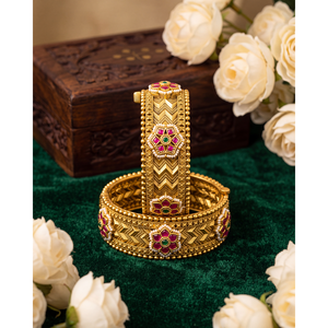 Indian Ethnic Diya Chorski Openable Fashion Bangles - Product Image 1