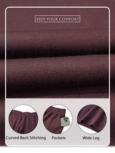 Pantalon de jogging ample personnalisé avec logo brodé en coton pour femme, coupe droite évasée à rayures, jambe large - Product Image 4