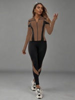 Conjunto Deportivo Atlaset de Tres Piezas para Mujer, Ropa Deportiva sin Costuras, Sujetador Deportivo, Leggings de Cintura Alta, Chaqueta, Color Personalizado, Spandex