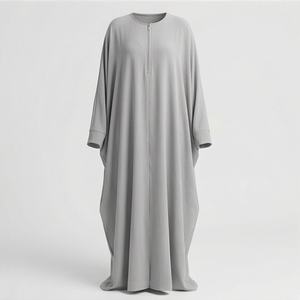 Ropa Islámica con Cierre para Mujer, Estilo Árabe, para Jilbab, Abaya, Vestido Holgado para Oración, Vestidos Transpirables de Poliéster - Product Image 1