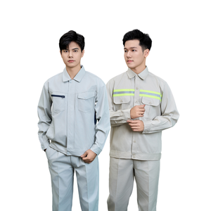 Prix usine – Vêtements de travail à manches longues personnalisés avec logo pour usine, ensembles uniformes pour soudeurs de chantier, faible MOQ/échantillon gratuit - Product Image 2