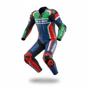Traje de Motociclista de Cuero Hecho a Medida |   Equipo de Protección Contra Impactos de Alta Velocidad |   Traje de Cuero Vacuno de Primera Calidad Teñido en Tambor de 1.3 mm - Product Image 1