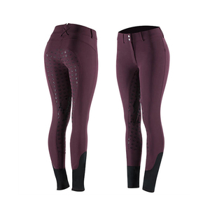 Culotte d'équitation personnalisée extensible 4 directions pour femme, avec assise intégrale en silicone, type legging - Product Image 1