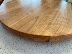 Wood Double Tier Rotating <b>Tray</b> Smooth-Spin Lazy Susan for Tabletop <b>Spice</b> Serving - Product Image 2
