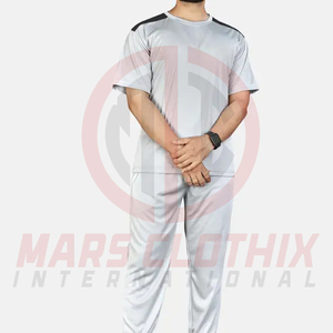 Ensemble t-shirt à manches courtes et pantalon décontracté, dernier design, taille élastique, poches latérales, ensemble de survêtement d'été pour homme - Product Image 3