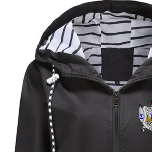 เสื้อแจ็คเก็ตกันลม Sigma Gamma Rho น้ำหนักเบา เสื้อผ้ากีฬา ซิปเต็มตัว เสื้อแจ็คเก็ตวิ่งกลางแจ้ง เสื้อผ้าทีมแบบกำหนดเอง กันลม OEM ODM - Product Image 3