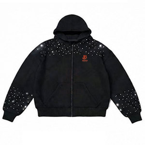 Cagoules à strass pour hommes, service OEM, meilleures ventes, prix de gros abordable, 100% coton, basiques - Product Image 3