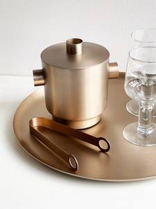 Elegant serve ware tabletop decor gold finish bucket insulated ice bucket <b>drink</b> <b>cooler</b> hotel bar accessories whiskey bar decor - Product Image 5