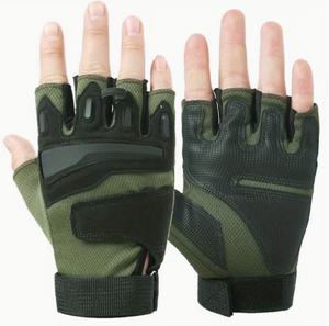 Gym Gloves Mesh Material Adjustable Wrist <b>Strap</b> for Weight Lifting Unisex Green Black Women Lightweight PU Half <b>Finger</b> Gym Glo - Product Image 1