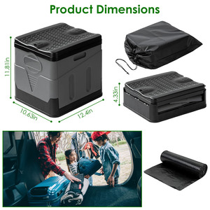 Borsa portatile da esterno per auto campeggio in barca escursionismo-WC di emergenza pieghevole con coperchio e sacchetti della spazzatura 1 pezzo - Product Image 2