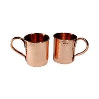 Tasses à Moscow Mule en cuivre écologiques, fabriquées à la main par BoldBlossom, forme cylindrique, design classique, anti-fuite, réutilisables, pour les voyages