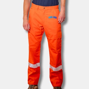 Men <b>High</b> Visibility Workwear Pants With Cargo Pockets Reflective Tape Custom Logo Safety <b>Trousers</b> - Product Image 4