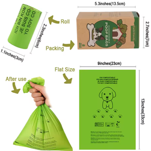 Bolsas para excremento de perro biodegradables y compostables, ecológicas, a prueba de fugas, con dispensador, de almidón de maíz, gran oferta OEM 2026 - Product Image 2