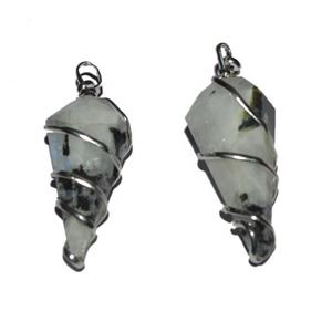 Colgantes de envoltura de lápiz de cuarzo de cristal artesanales de piedra semipreciosa - Product Image 3