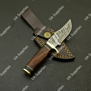 มีดคุณภาพสูง เกรดอุตสาหกรรม ผลิตจากเหล็กดามัสกัส คมกริบ ใบมีดคงที่ สำหรับล่าสัตว์ ตั้งแคมป์ กิจกรรมกลางแจ้ง EDC มีดทางยุทธวิธี รับผลิตแบบ OEM - Product Image 3