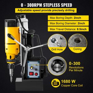 Trapano Elettromagnetico a Velocità Variabile, Profondità 2'', Diametro 2'', 2922 libbre di Forza, Utensile per Foratura per Macchine Perforatrici - Product Image 3
