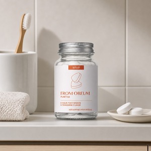 [FROM OREUM] Pasta de Dientes Sólida Weekend Escape con Sabor a Mandarina de Jeju, 60 Tabletas para Viaje, Artículos de Aseo para Viaje - Product Image 3