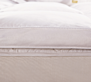 Surmatelas matelassé blanc uni en microfibre rafraîchissante 400TC, pliable, lavable, toutes saisons, usage domestique, hauteur 3-4 pouces - Product Image 4
