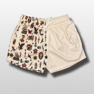 High Quality Digital Printed Solid Men's Shorts Custom Logo Pattern Gym Polyester Mesh Double <b>Layer</b> Breathable Quick Dry - Product Image 2