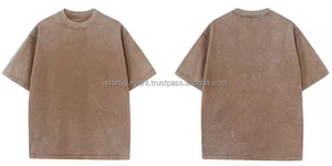 Wholesale Custom Design Vintage Washed <b>T</b> <b>Shirts</b> Unisex Oversized Heavyweight Cotton Tees for <b>Men</b> and Women - Product Image 6