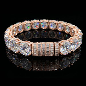 Livraison gratuite depuis l'entrepôt américain - Bracelet tennis en moissanite ronde DEF VVS1 de 3,0 mm, 4,0 mm, 5,0 mm avec plaqué or blanc S925 - Product Image 2