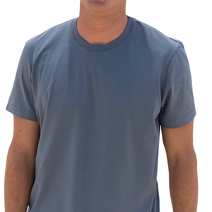 Men Dusk Blue 100% Luxury Cotton Crew Neck T Shirt Pre Shrunk Premium <b>Short</b> <b>Sleeve</b> Breathable Fit Tee - Product Image 4
