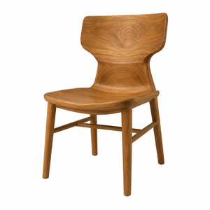 Silla de Comedor Ergonómica Contemporánea de Madera de Teca Sólida para Hogar, Oficina y Hotel, Ecológica, Duradera, Impermeable y Estable - Product Image 1