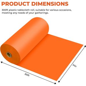 Rotolo di Tovaglia in Plastica Usa e Getta Premium per Tutti i Tipi e Forme di Tavoli, per Casa, Ufficio e Feste - Product Image 1