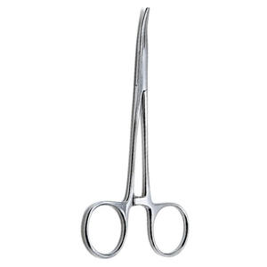 Pince chirurgicale manuelle à verrouillage, droite et courbée, en acier Halsted, certifiée CE, pour la prévention des hémorragies et la manipulation des vaisseaux sanguins - Product Image 4
