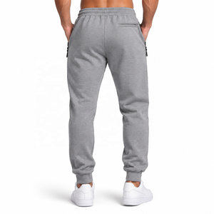 Men's Cotton Blend Jogger Pants Drawstring Elastic Waist Flat Front Midweight Casual Sport <b>Trousers</b> <b>Pockets</b> Quick Dry Breathable - Product Image 2